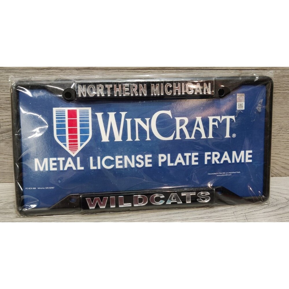 Northern Michigan Wildcats Metal License Plate Frame - WinCraft New sealed